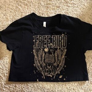 Black Free Bird Graphic T-Shirt